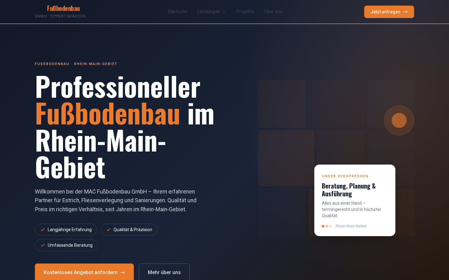 Desktop-Vorschau Ihrer neuen Website