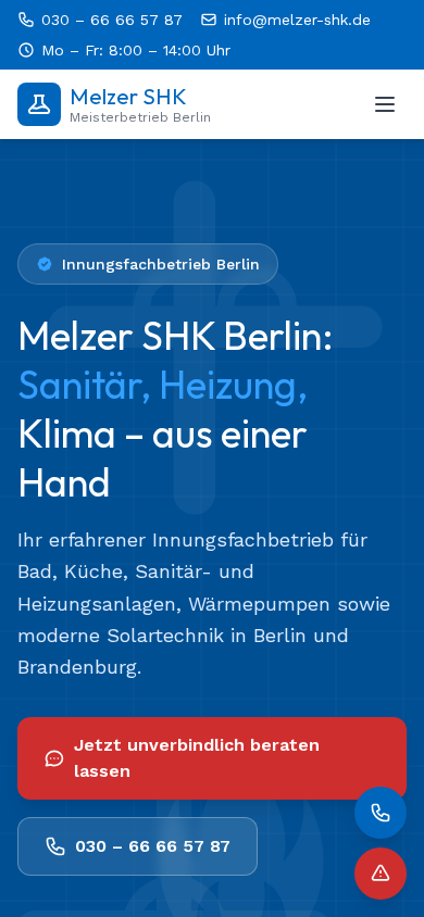 Mobile-Vorschau Ihrer neuen Website